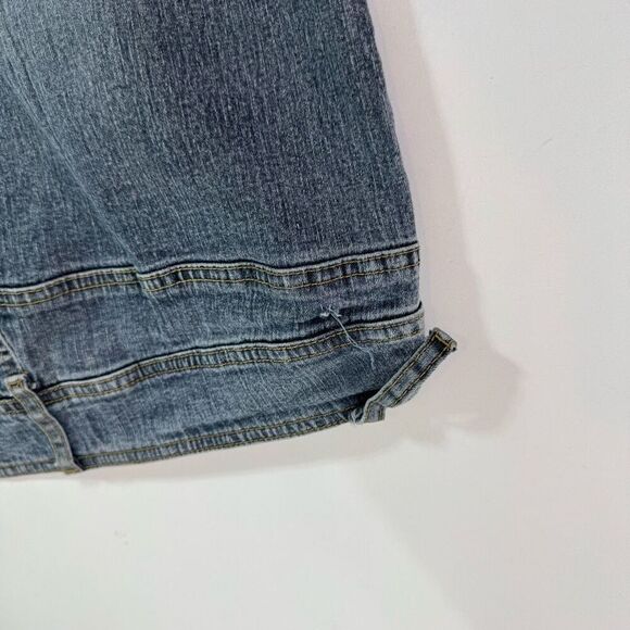 VTG Angels Jeans Womens 13 Blue Cropped y2k Low Rise No Back Pockets - Picture 9 of 10